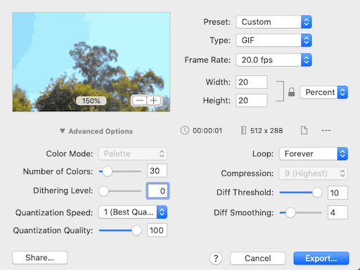 Difference between dithering and no dithering