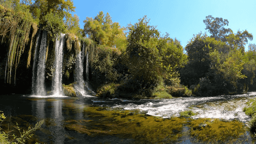 optimized GIF showing a waterfall